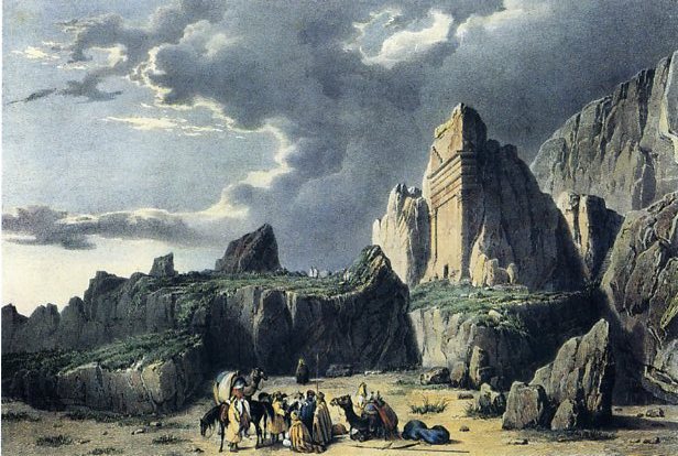 File:Deroi lithograph ruins petra 1830.jpg