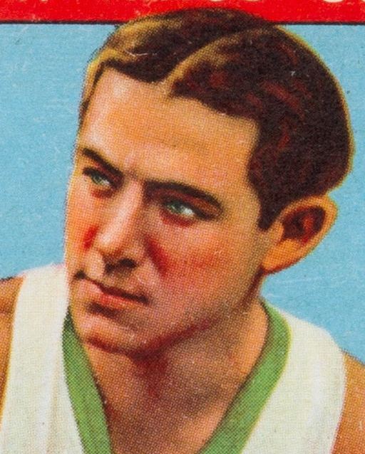 Face detail, Nat Holman, 1933 Goudey Gum Company card (cropped)