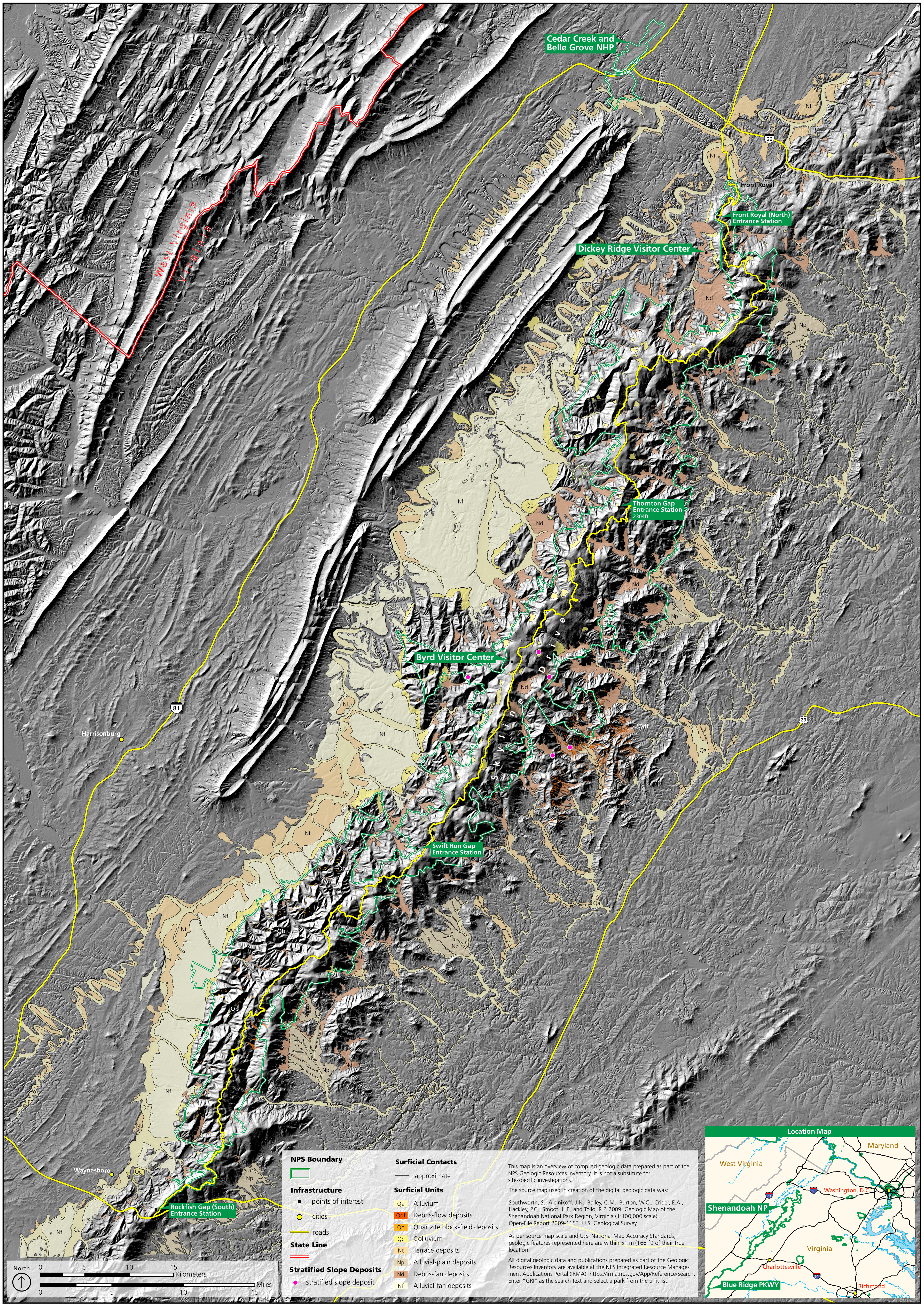 Shenandoah National Park Topographic Map File:nps Shenandoah-Surficial-Geology-Map.jpg - Wikimedia Commons