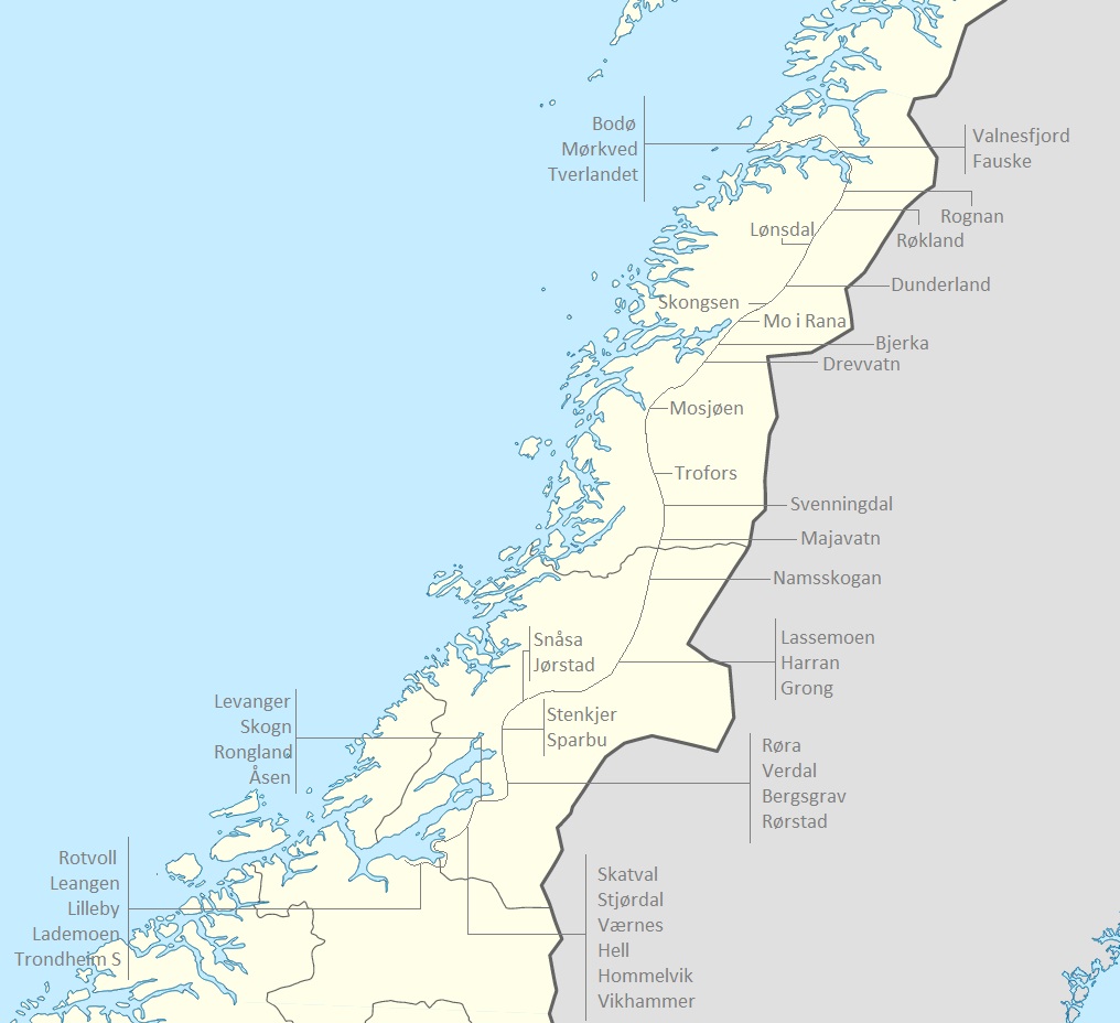 nordlandsbanen kart File Nordlandsbanen Linjekart Jpg Wikipedia nordlandsbanen kart