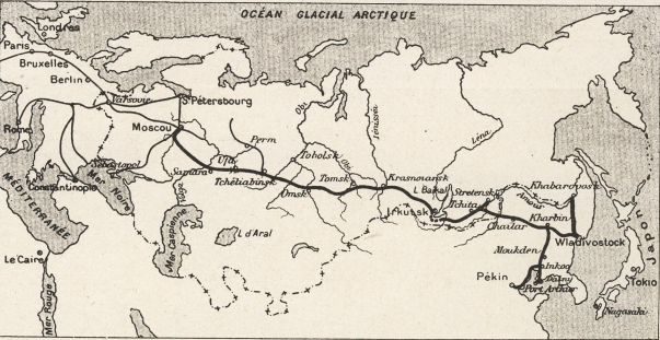 La ligne transsibérienne en 1904 