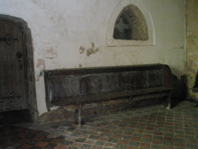 File:Ancient seat within Holy Trinity, Holdgate - geograph.org.uk - 1446825.jpg