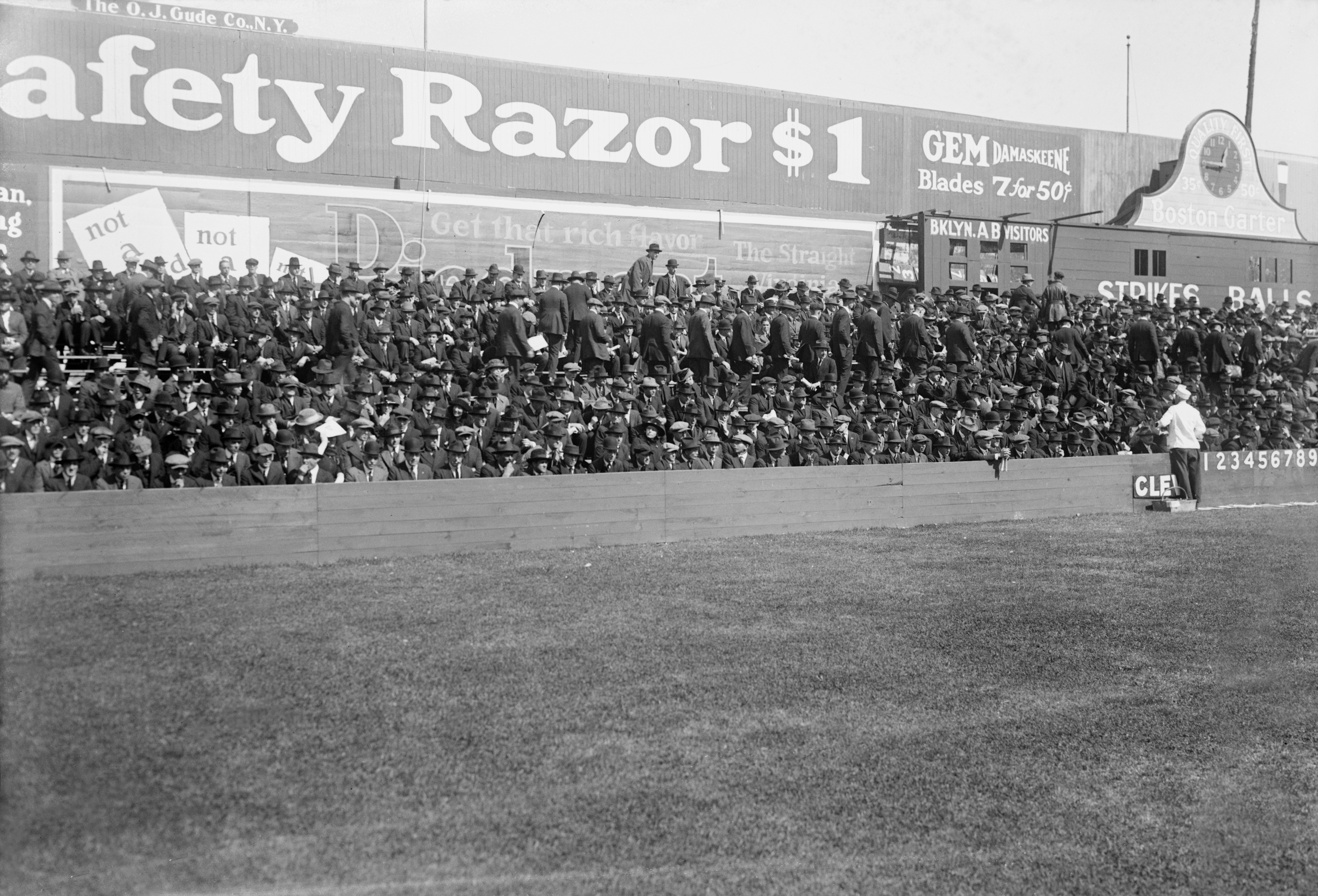 World Series Crowd at Ebbets Field Brooklyn 1920 Fleece Blanket by Mountain  Dreams - Pixels