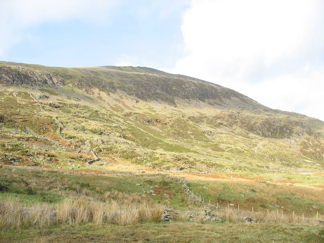 File:Farm boundary wall below Moel Hebog - geograph.org.uk - 282343.jpg