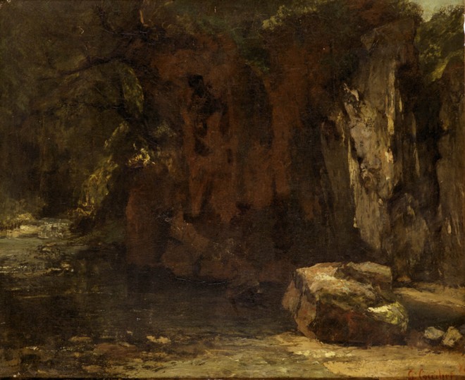 File:Gustave Coubet - The Cliffs of the Loue.jpg