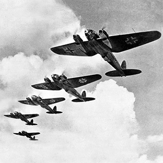 Escuadrón de Heinkel He 111 durante la Batalla de Inglaterra
