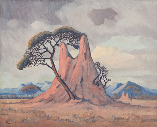 File:Pierneef 1935 South West African Landscape with Termite Hill, Umbrella Trees and Mountains in the Background.jpg