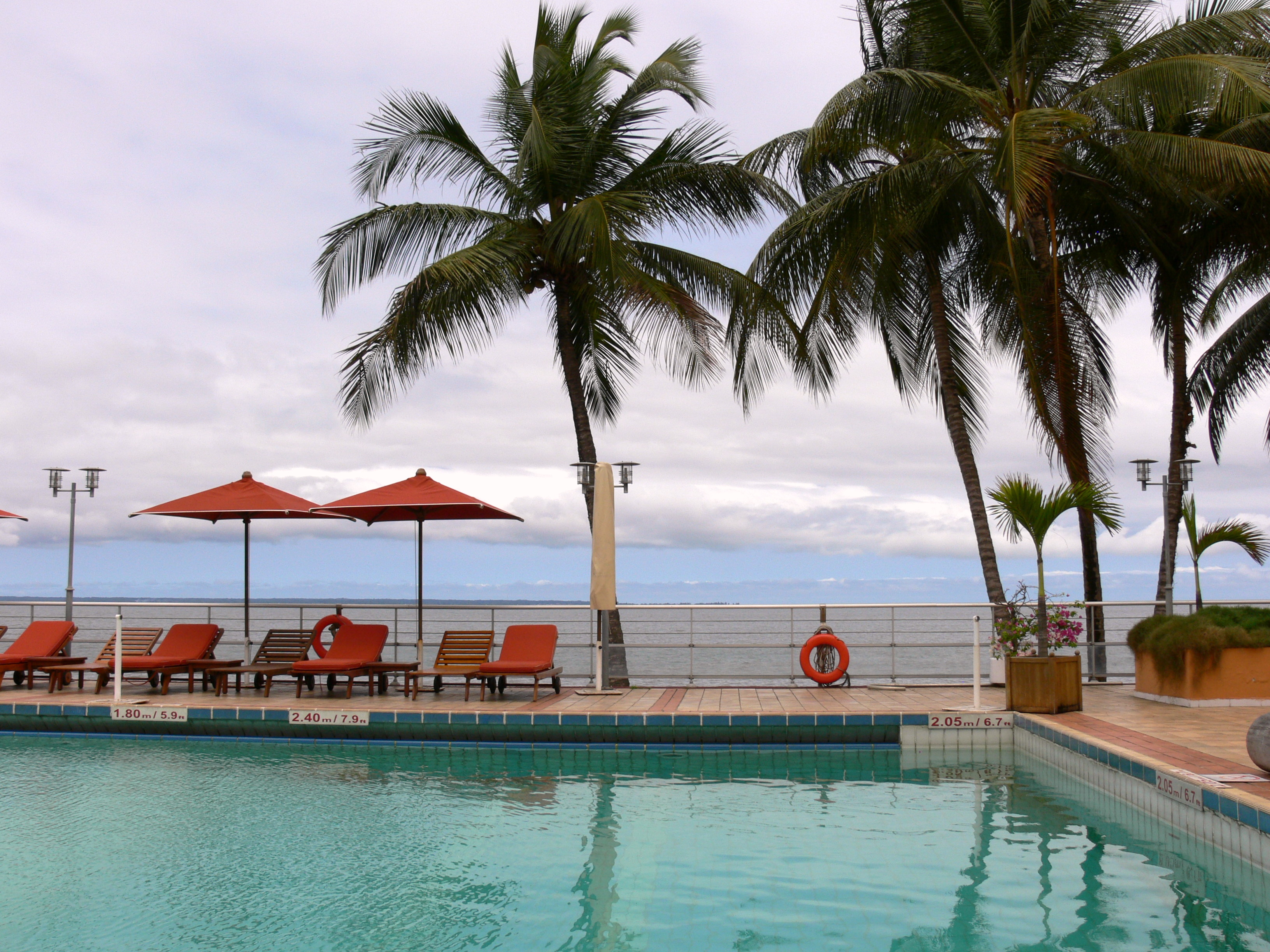 Pool area of the Le Méridien, Libreville