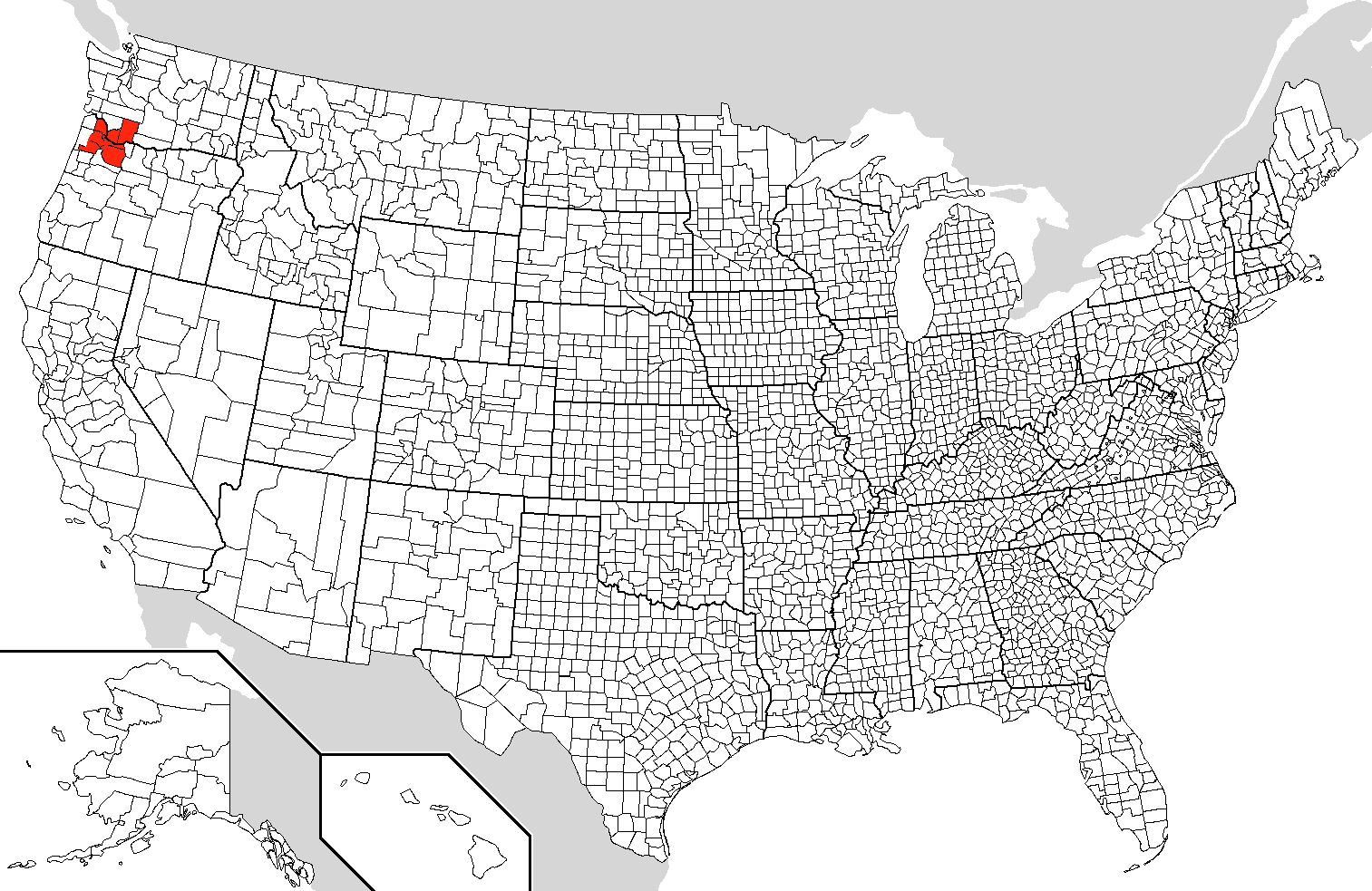 Карта административного деления сша - 94 фото