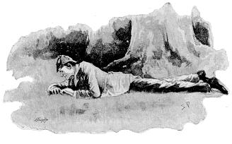 man in deerstalker hat laying on the ground