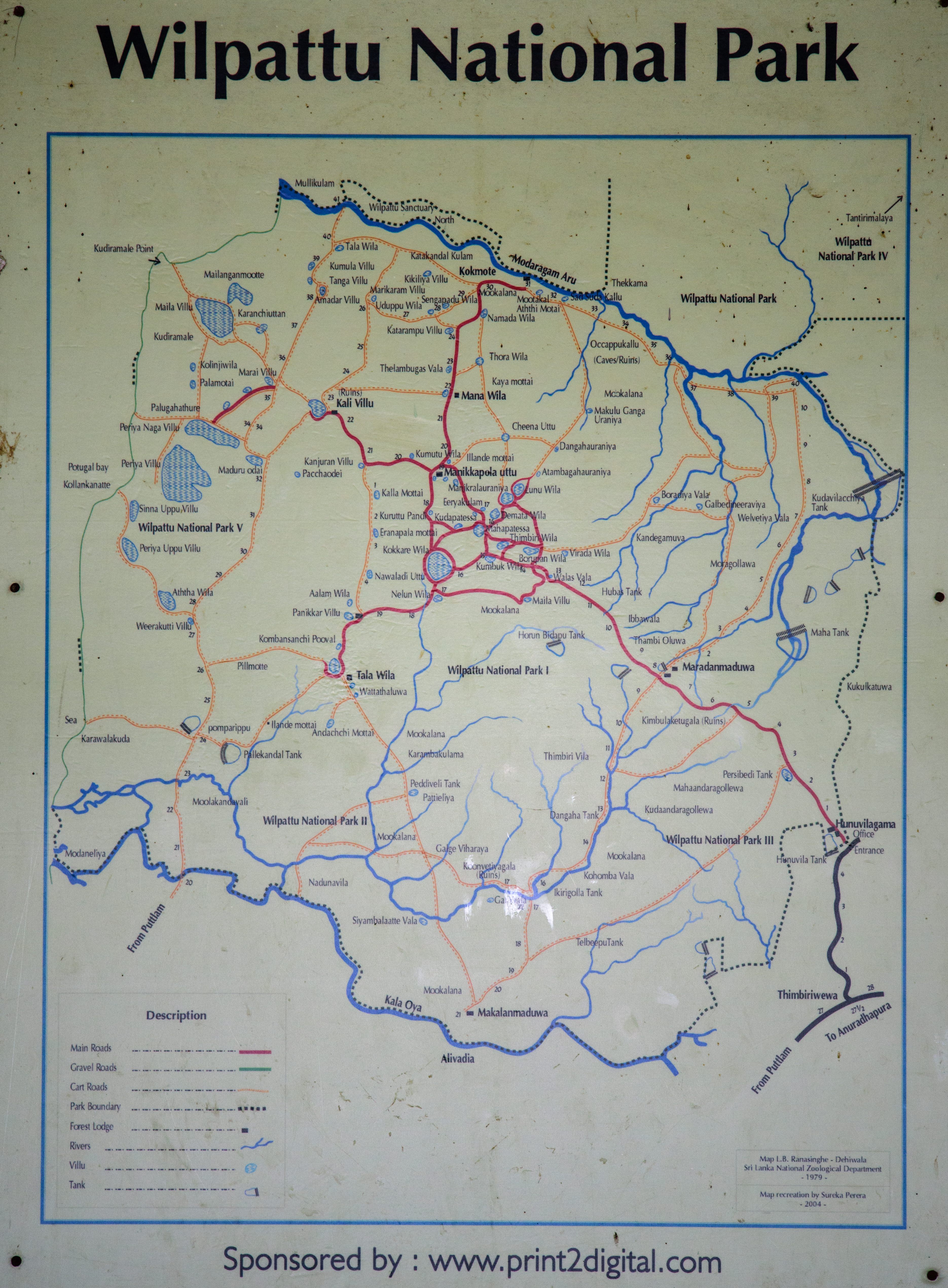Wilpattu National Park wikimedia.org/wikipedia Map