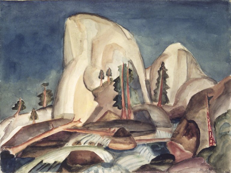 File:Brooklyn Museum - Half Dome, Yosemite Valley, California - Marguerite Thompson Zorach - overall.jpg