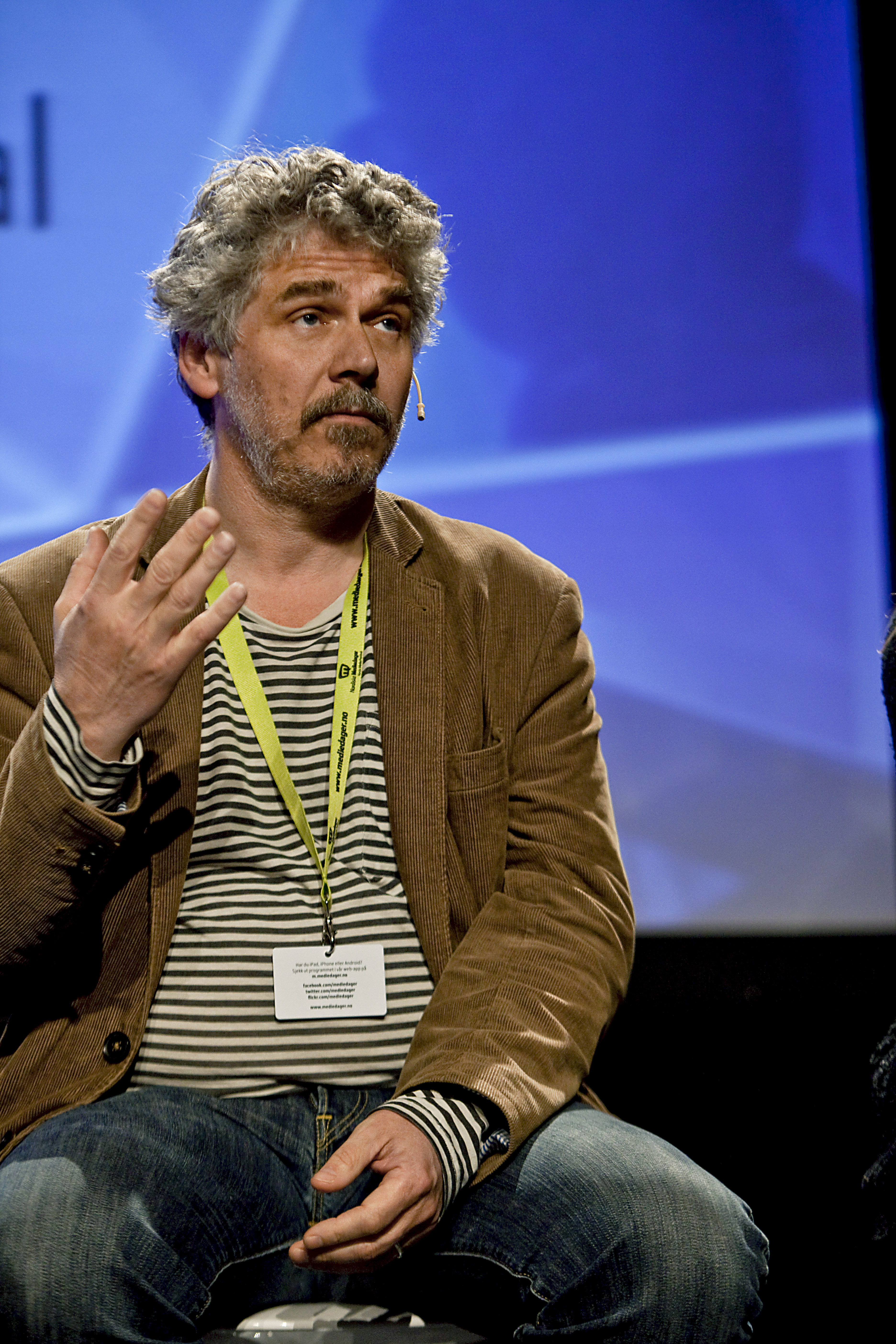 Alfredson at The [[Nordic Media Festival]], Bergen, May 2011.