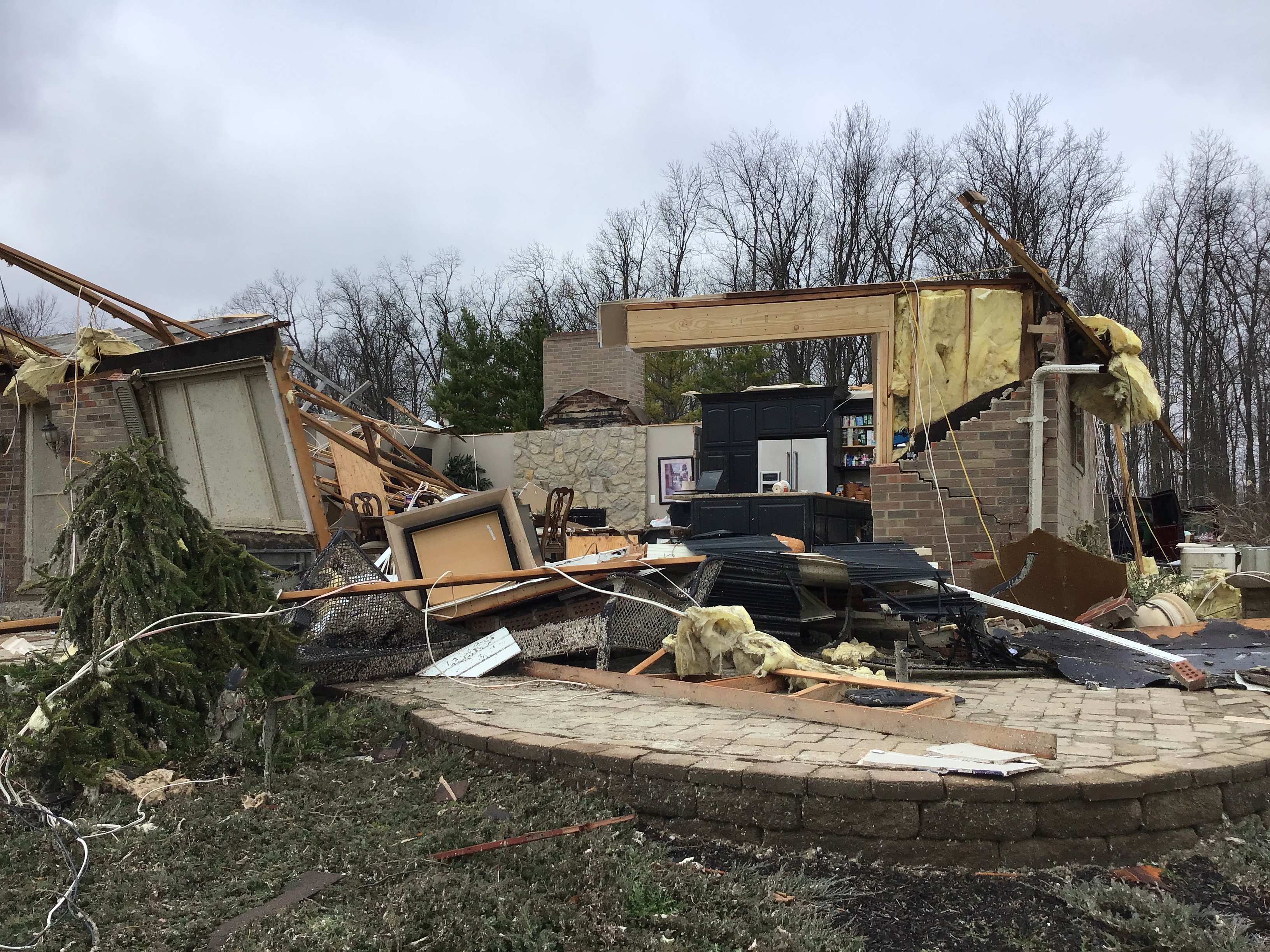 EF2 damage to a home in Newberry Township, Ohio.