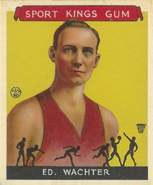 Ed Wachter 1933 Goudey Sport Kings basketball card.