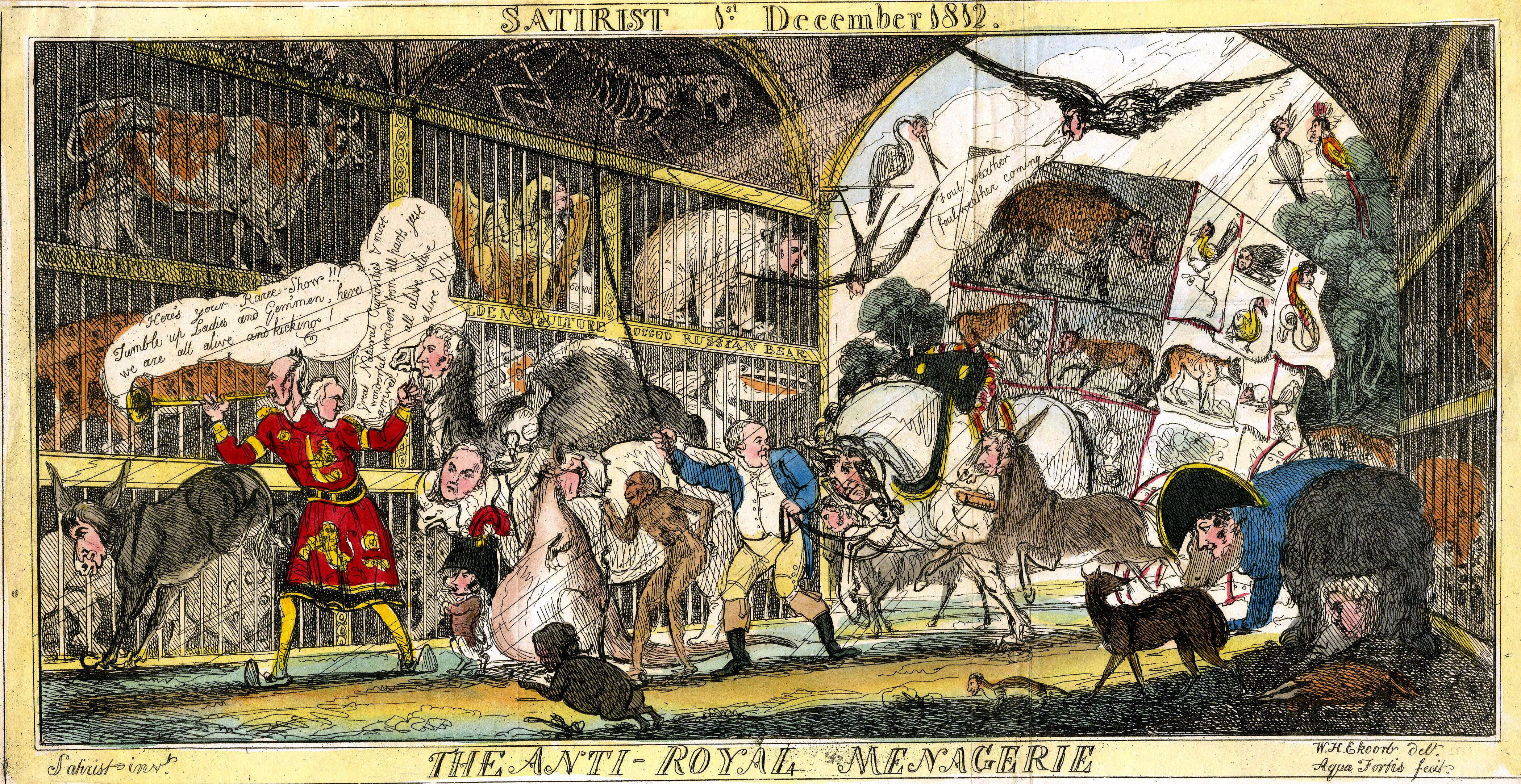 ''The anti-royal menagerie'', from ''[[The Satirist