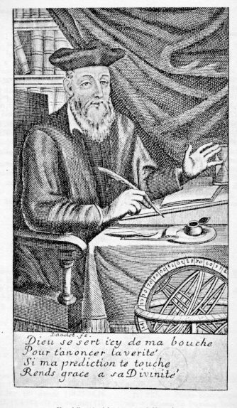 Michel de Nostredame, farmacêutico, médico e astrónomo, conhecido pelas suas profecias como Nostradamus.