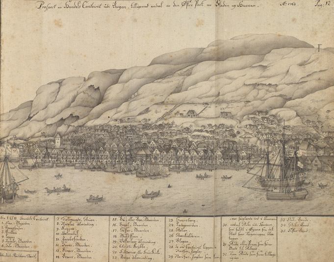 File:Prospekt av Bryggen J.J. Reichborn 1768.jpg