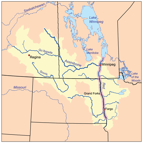 map of red river Red River Of The North Wikipedia map of red river