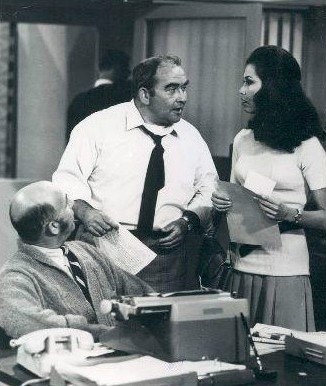 Mary with her boss Lou Grant and co-employee Murray Slaughter, circa 1970.