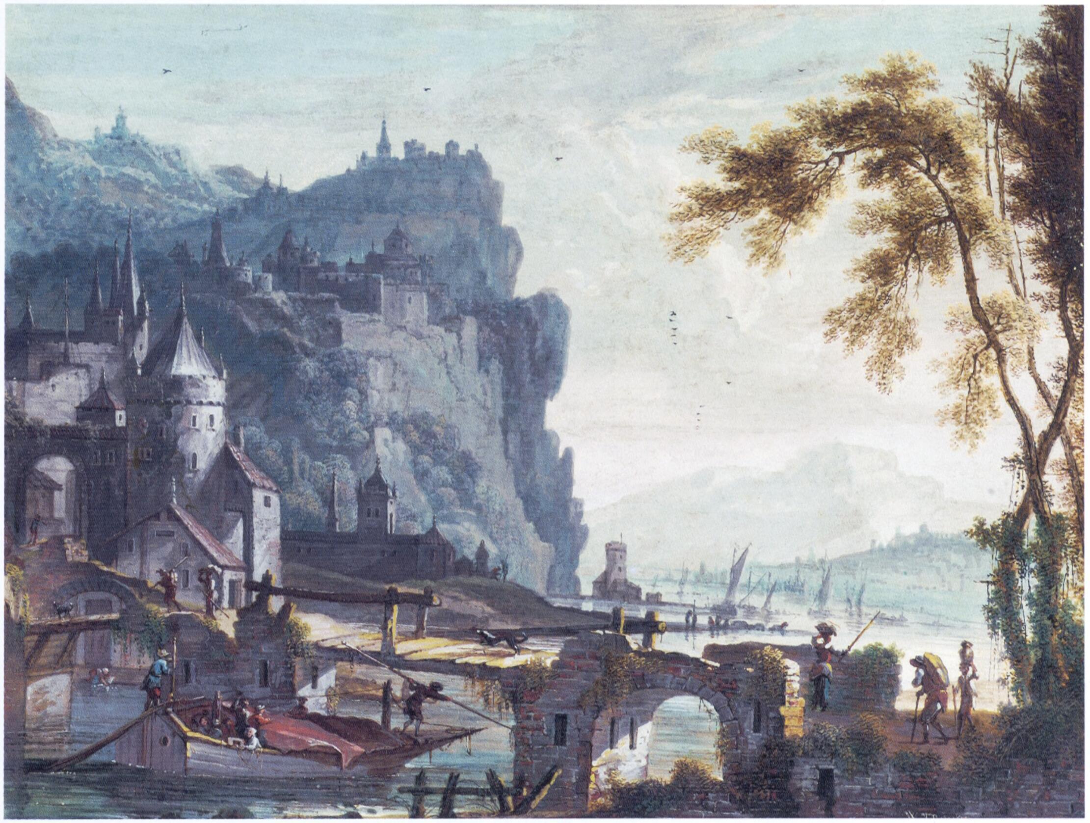 File:Willem Troost- fantasy Rhine landscape with castle town.jpg - Wikipedia
