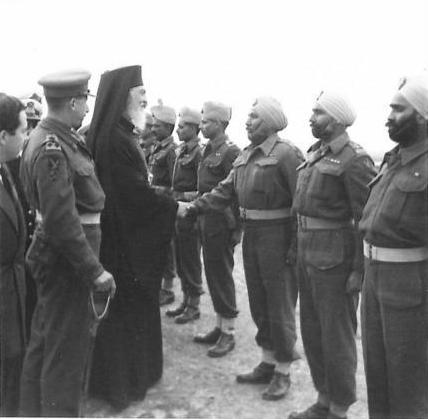 File:Archbishop Damaskinos inspects Indian troops in Salonika 1945.jpg