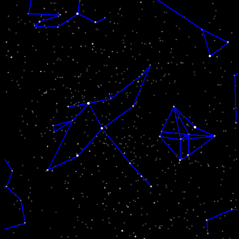 Die Sternbilder Schwan und Leier tauchen auf dem Nachthimmel auf.