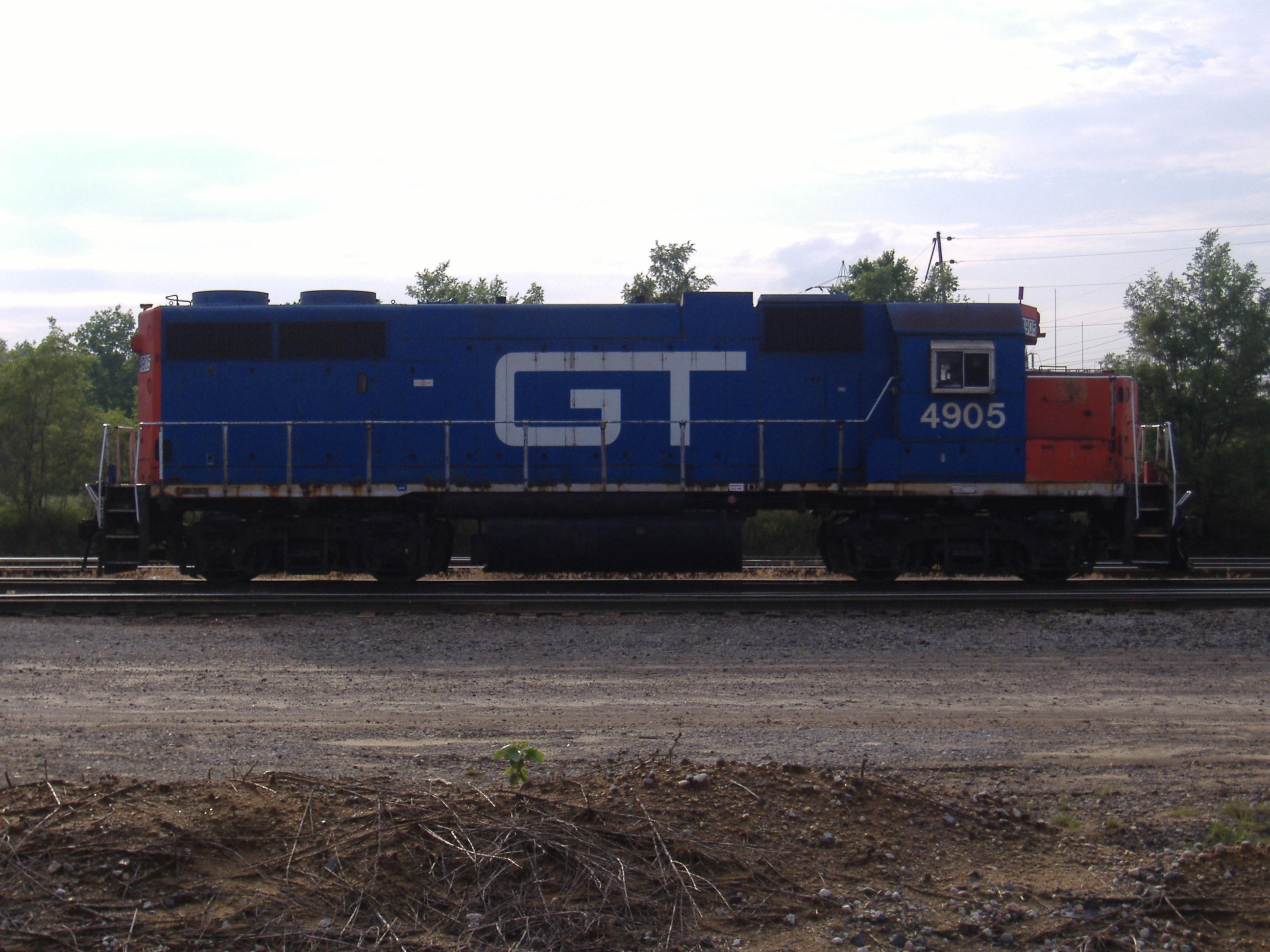 EMD GP38-2 locomotives of the Grand Trunk Western Railroad.