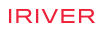 The logotype has a small, uppercase "IRIVER" spelled. It is a bright orange-red, and it is easily distinctive in its identity.