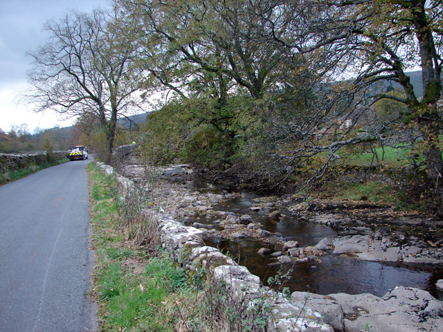 Lane at Cow Gill beside the River Dee. - geograph.org.uk - 275674