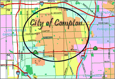 Map of Compton, c. 2001.
