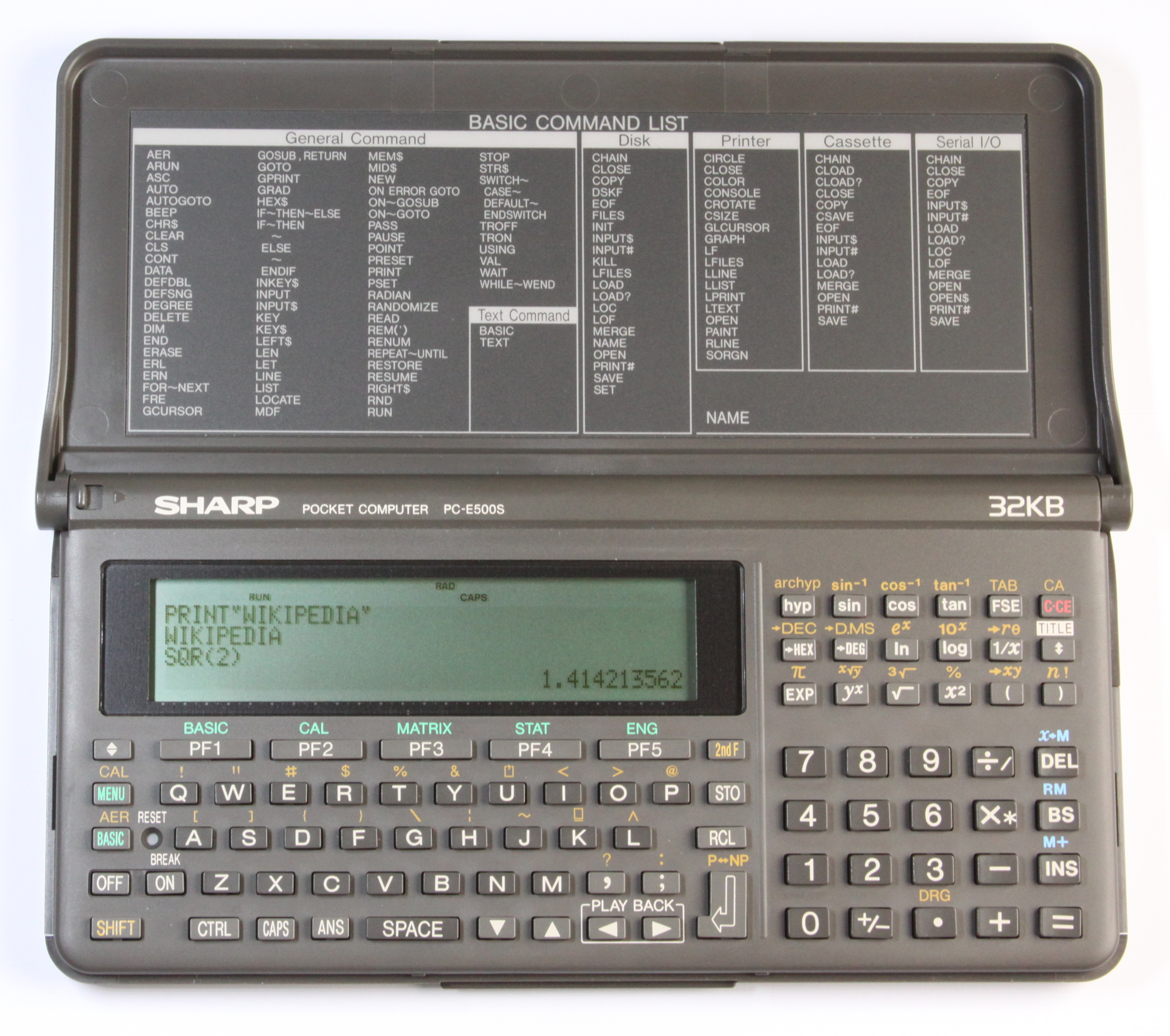 保存版 SHARP Wikipedia PORTABLE Sharp - COMPUTER PC-1600 PC-1600K