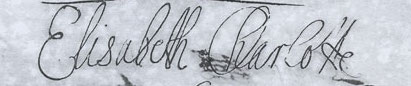 Signature of Madame, Duchess of Orléans (Elisabeth Charlotte of the Palatinate) .jpg