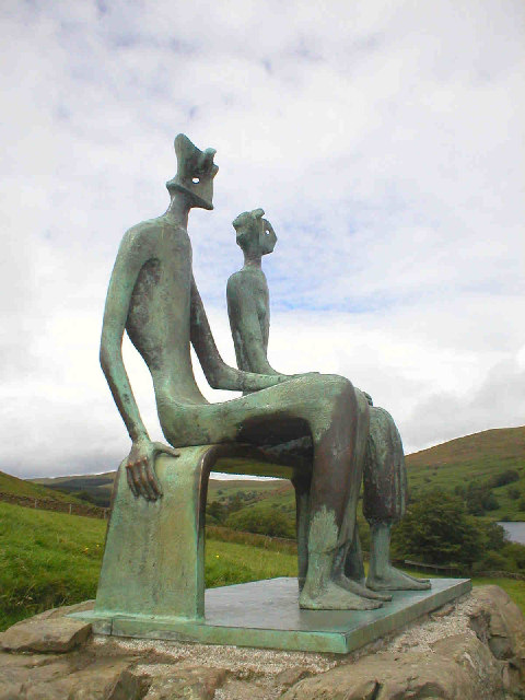 King and Queen', Henry Moore OM, CH, 1952–3, cast 1957