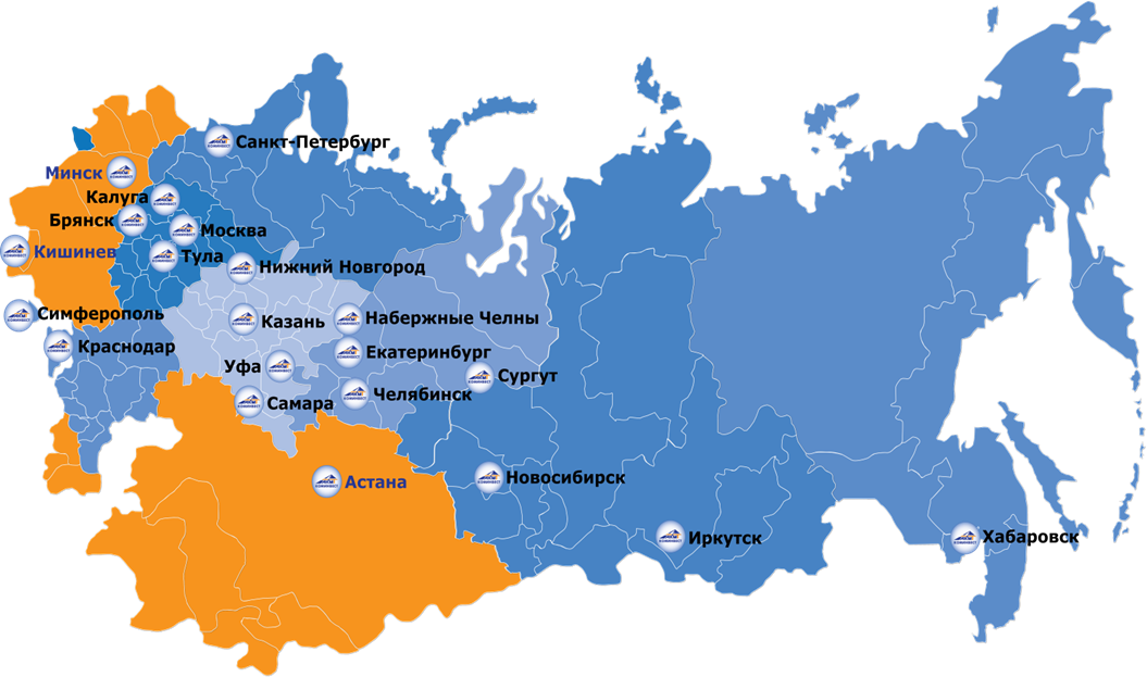 Карта России с крупными городами. Карта представительств. Карта России с городами. Территория России на карте.