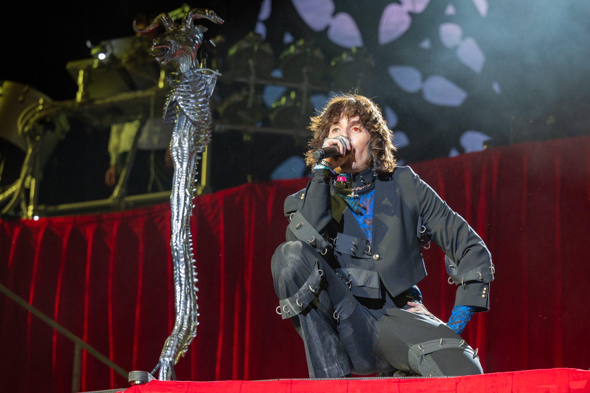 Oliver Sykes of the band Bring Me the Horizon performs in concert during  the Rock Allegiance Festival at PPL Park on Saturday, Oct. 10, 2015, in  Chester, Pa. (Photo by Owen Sweeney/Invision/AP