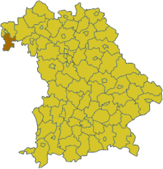 Poziția regiunii Districtul Miltenberg