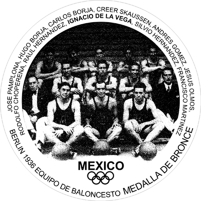 L'équipe mexicaine médaillée de bronze aux Jeux olympiques de Berlin