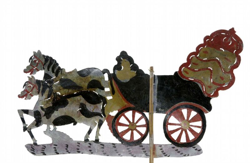 File:COLLECTIE TROPENMUSEUM Wajangfiguur Kulit rijtuig met twee paarden TMnr 8-230.jpg