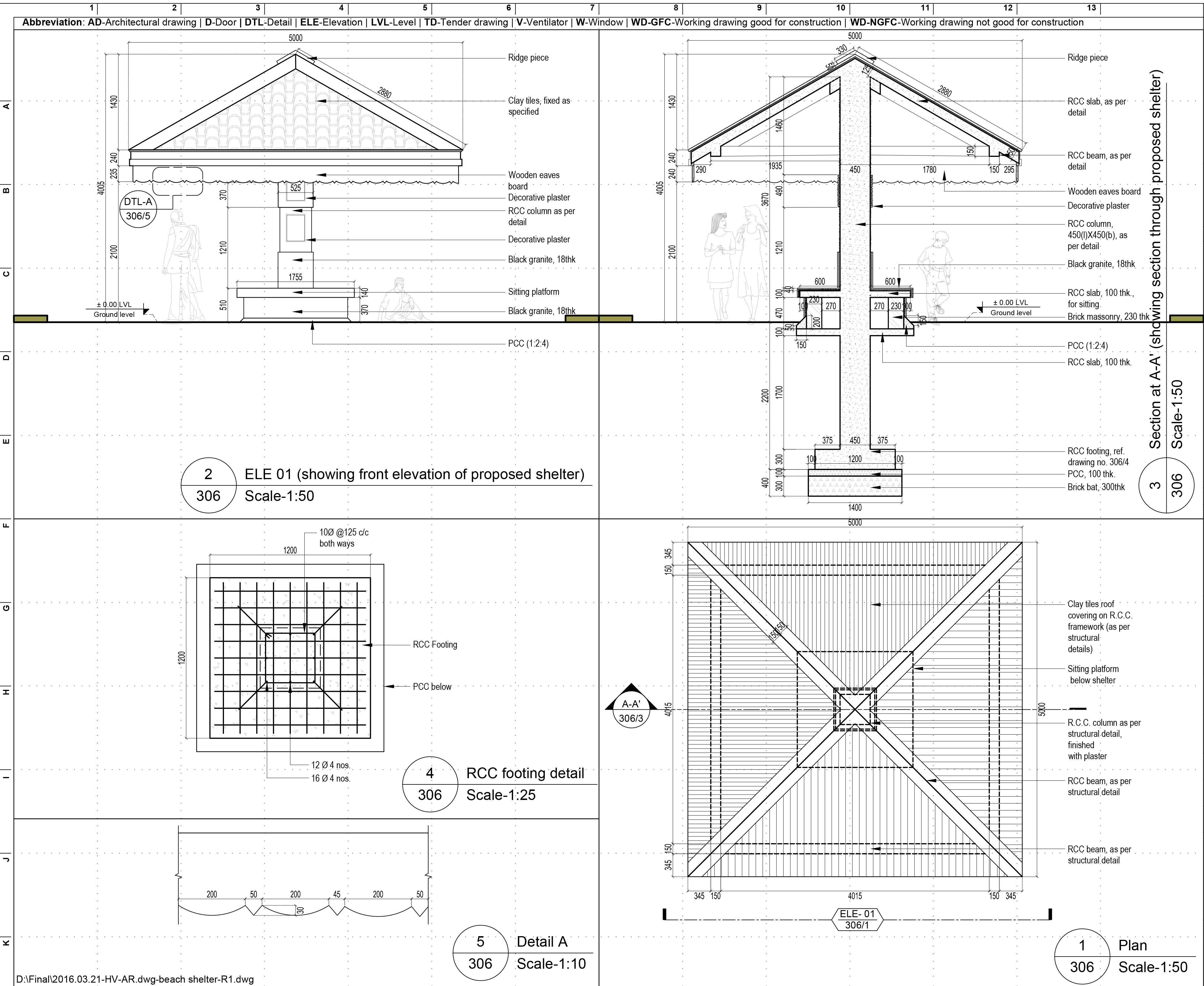 Construction drawing autocad