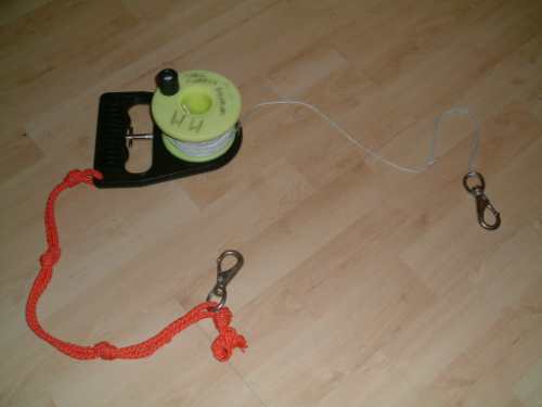 Underwater Buoyance Rope Reel Spool Locking for