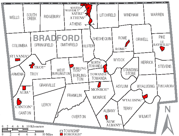 File:Map of Bradford County Pennsylvania with Municipal and Township Labels.png