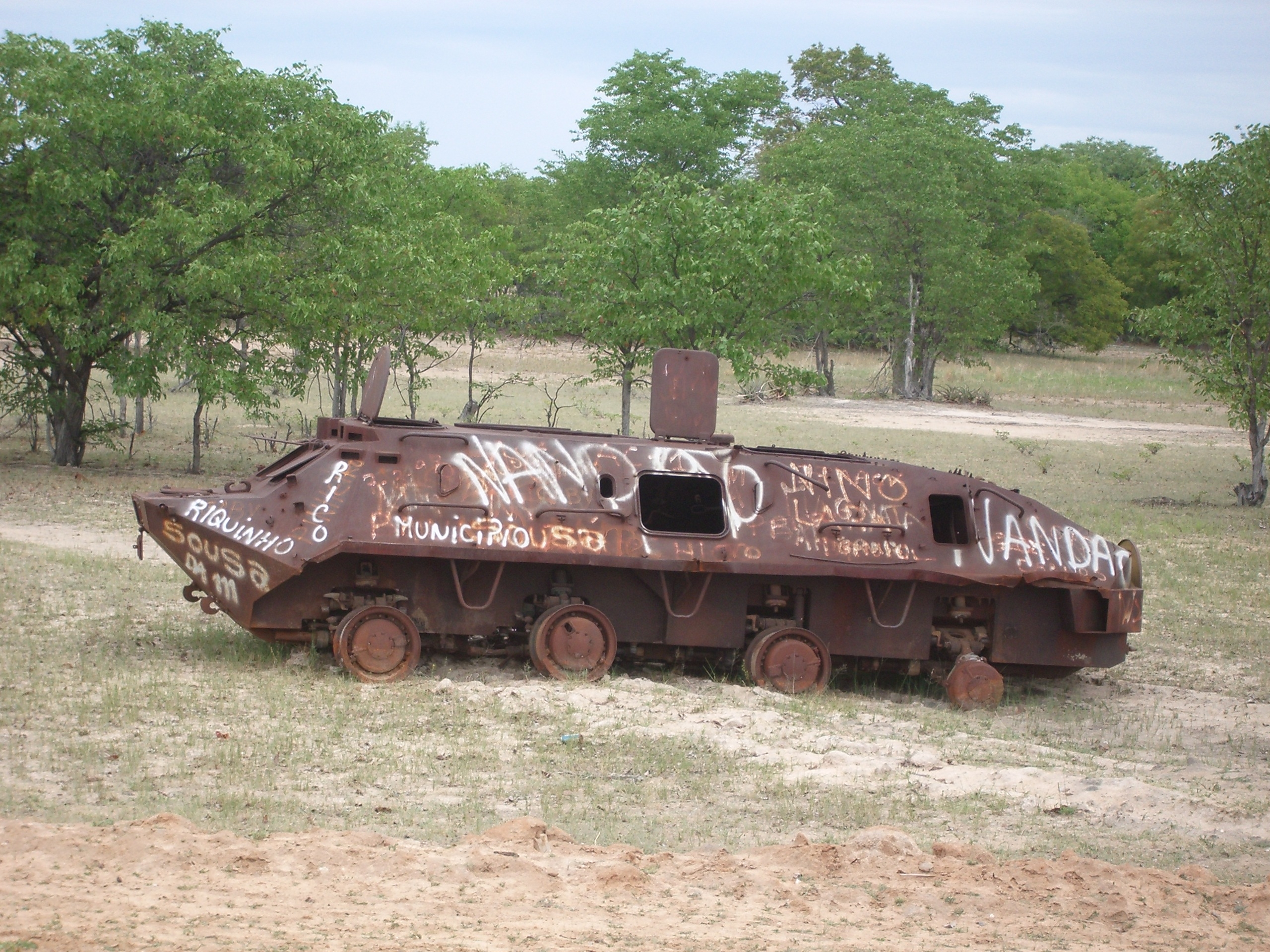 A BTR-60PB wreck left over in Angola