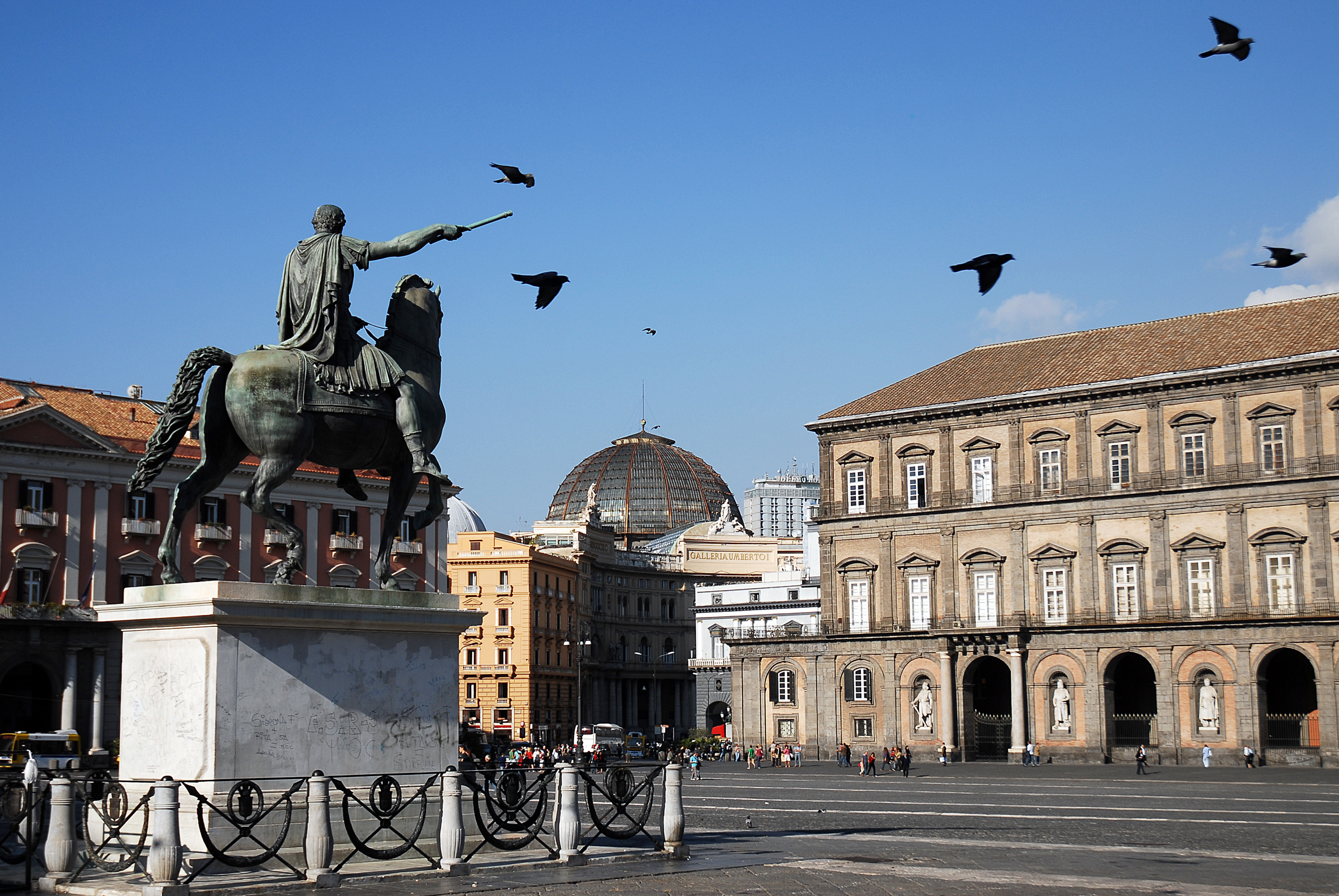 Piazza del Plebiscito monument to Charles III. Napoli, Campania, Italy, South Europe.jpg