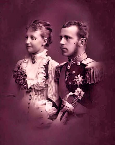Verlovingsfoto van aartshertog Rudolf en prinses Stefanie van België