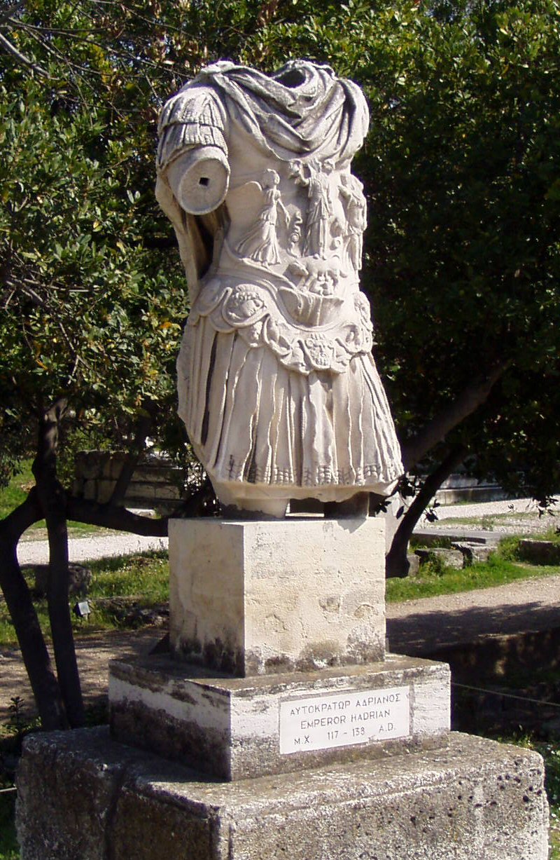 Statue of the Emperor Hadrian at the Ancient Agora of Athens.jpg