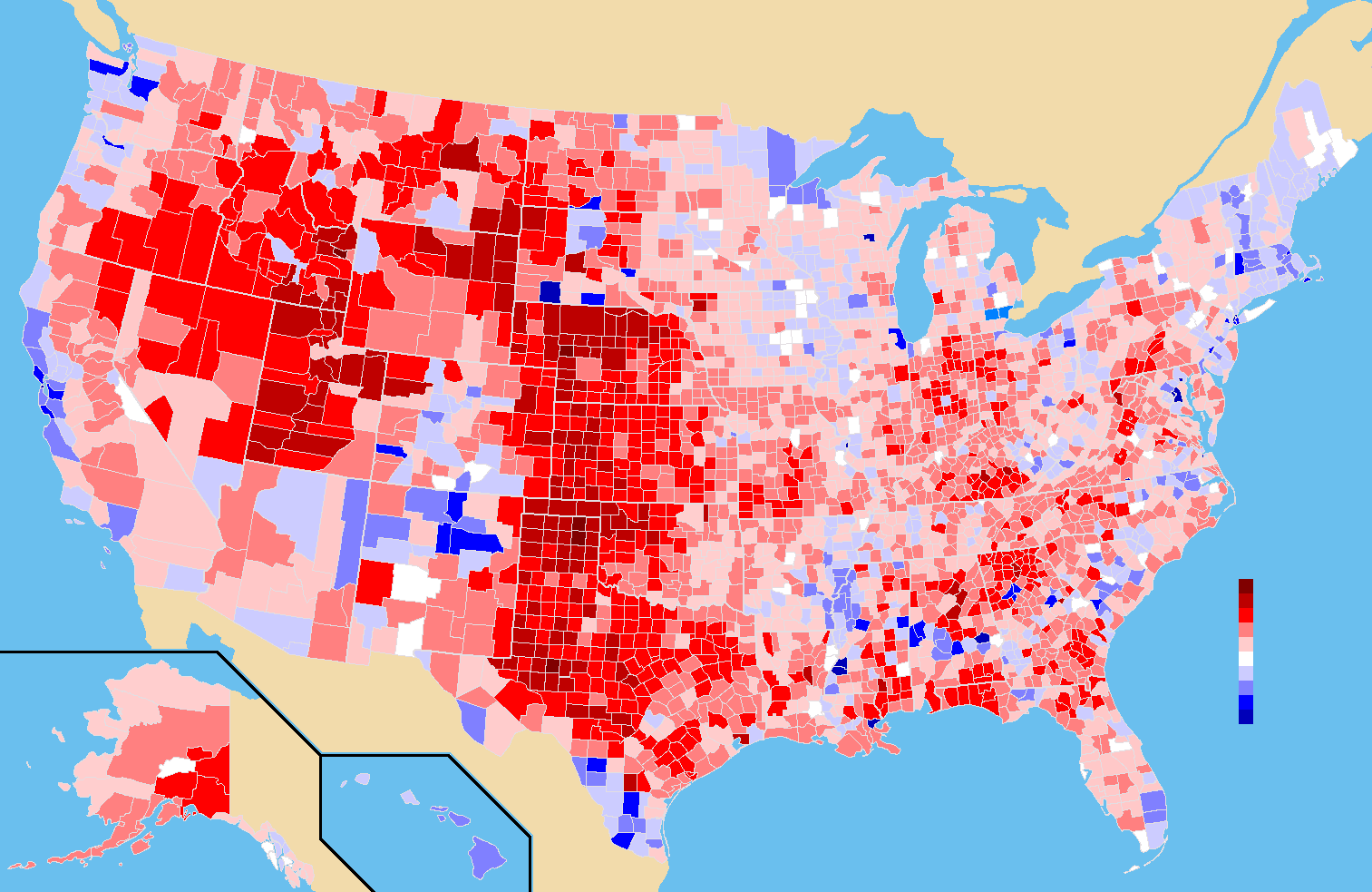 2004_USA_election_by_county_map_percentage