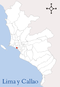 Location of Magdalena del Mar in the Lima Province