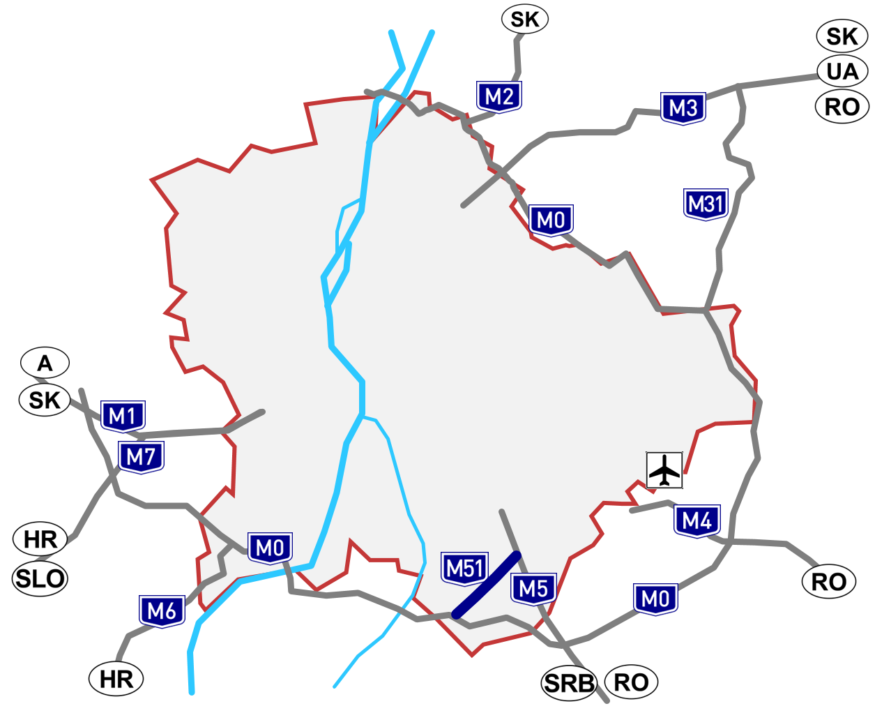 magyarország autóútjai térkép M51 es autóút (Magyarország) – Wikipédia magyarország autóútjai térkép