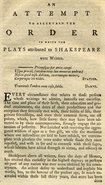 Adiccion destacar Empírico Chronology of Shakespeare's plays - Wikipedia